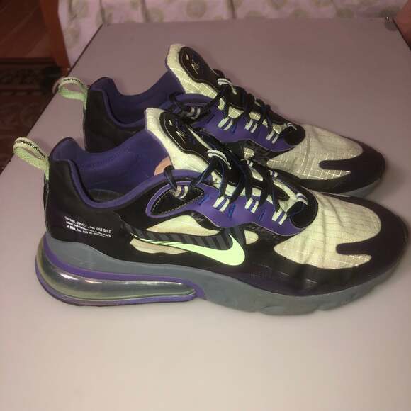 Nike Air Max 270 React Men\'s US 10.5  (CT1617 001) Black/cool Grey-court Purple main image 4